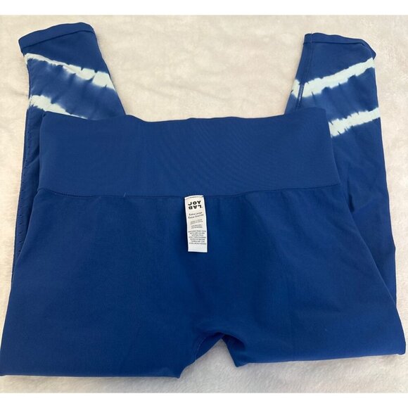 High-Waisted Blue Activewear Leggings With Tie-Dye Detail By JoyLab, XL - Picture 8 of 10